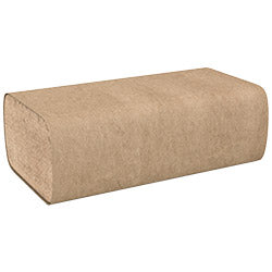Basic single fold towel brown